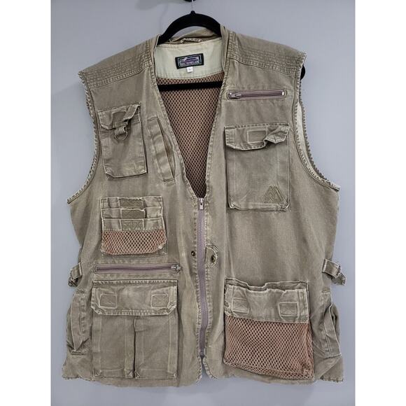 Vintage 90’s Zip Up fisherman tactical Vest XL‎ Hunting Zombie Apocalypse Bugout - Picture 1 of 8